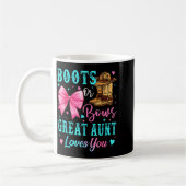 Boots Or Bows Great Aunt Loves You Gender Reveal F Koffiemok (Links)