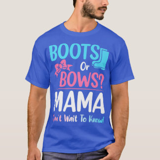 Boots or Bows Mama Gender onthult zwangerschapsaan T-shirt