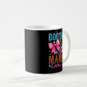 Boots Or Bows Mamaw Loves You Gender Reveal Family Koffiemok (Voorkant rechts)