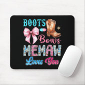 Boots Or Bows Memaw Loves You Gender Reveal Wester Muismat (Met muis)