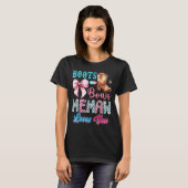 Boots Or Bows Memaw Loves You Gender Reveal Wester T-shirt (Voorkant volledig)