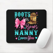 Boots Or Bows Nanny Loves You Gender Reveal Family Muismat (Met muis)