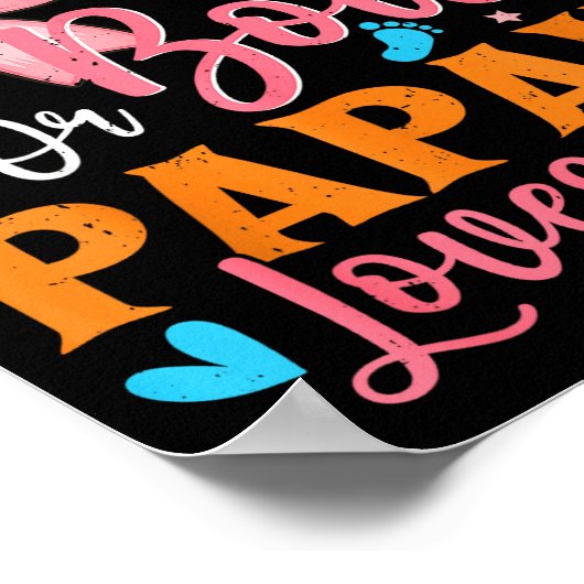Boots Or Bows Papaw Loves You Gender Reveal Family Poster (Hoek)