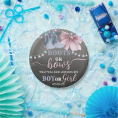 Boots or bows papieren party bord voor Gender Reve (Feest)