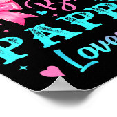 Boots Or Bows Pappy Loves You Gender Reveal Family Poster (Hoek)