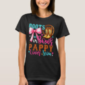 Boots Or Bows Pappy Loves You Gender Reveal Party  T-shirt (Voorkant)