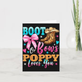 Boots Or Bows Ppy Loves You Gender Reveal Family  Kaart (Voorkant)