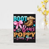 Boots Or Bows Ppy Loves You Gender Reveal Family  Kaart (Gele Bloem)