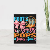 Boots Or Bows Ps Loves You Gender Reveal Family  Kaart (Voorkant)