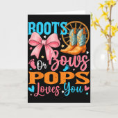 Boots Or Bows Ps Loves You Gender Reveal Family  Kaart (Gele Bloem)