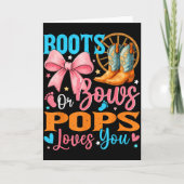 Boots Or Bows Ps Loves You Gender Reveal Family  Kaart (Voorkant)