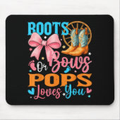 Boots Or Bows Ps Loves You Gender Reveal Family Muismat (Voorkant)