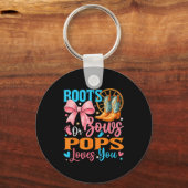 Boots Or Bows Ps Loves You Gender Reveal Family  Sleutelhanger (Voorkant)