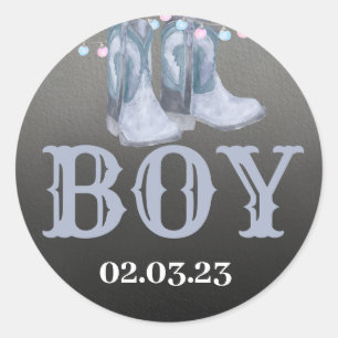 Boots or bows round sticker for Gender Reopenbaart