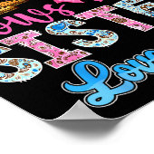 Boots Or Bows Sister Loves You Gender Reveal Famil Poster (Hoek)