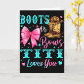 Boots Or Bows Titi Loves You Gender Reveal Family  Kaart (Gele Bloem)