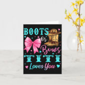Boots Or Bows Titi Loves You Gender Reveal Family  Kaart (Gele Bloem)