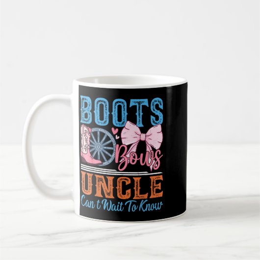 Boots Or Bows Uncle Loves You Gender Reveal Family Koffiemok (Links)