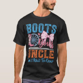 Boots Or Bows Uncle Loves You Gender Reveal Family T-shirt (Voorkant)