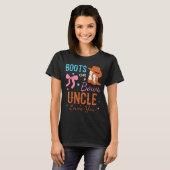 Boots Or Bows Uncle Loves You Gender Reveal Party T-shirt (Voorkant volledig)