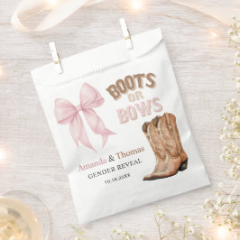 Boots or Bows Western Gender Reveal Bedankzakje