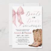 Boots or Bows Western Gender Reveal Kaart (Voorkant)