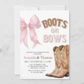 Boots or Bows Western Gender Reveal Kaart (Voorkant)