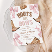 Boots or Bows Western Gender Reveal Kaart