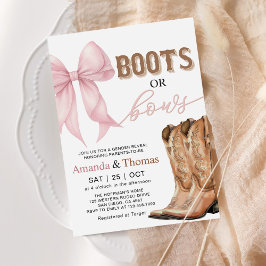 Boots or Bows Western Gender Reveal Kaart