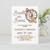 Boots or Bows Western Gender Reveal Kaart (Staand voorkant)