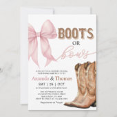 Boots or Bows Western Gender Reveal Kaart (Voorkant)