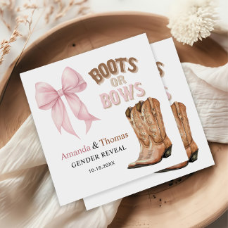 Boots or Bows Western Gender Reveal Servet