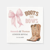 Boots or Bows Western Gender Reveal Servet (Voorkant)