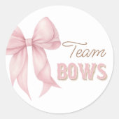 Boots or Bows Western Gender Reveal Voting Ronde Sticker (Voorkant)