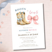 Boots or Bows Western Theme Gender Reveal Party Kaart