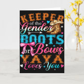 Boots Or Bows Yaya Loves You Gender Reveal Family  Kaart (Gele Bloem)