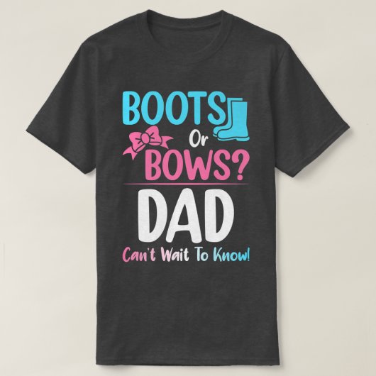 Boots Pap Geslacht Zwangerschap Bekend maken T-shirt (Design voorkant)