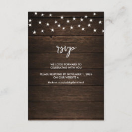 Boots & Rozen Gepersonaliseerde bruiloft RSVP door Informatiekaartje