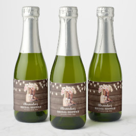 Boots Rustic Cowgirl BRUIDJESSCHOONMAALPARTY Bedan Sparkling Wijnetiket