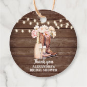 Boots Rustic Cowgirl BRUIDJESSERUITDELING Bedankt Bedankjes Labels (Achterkant)