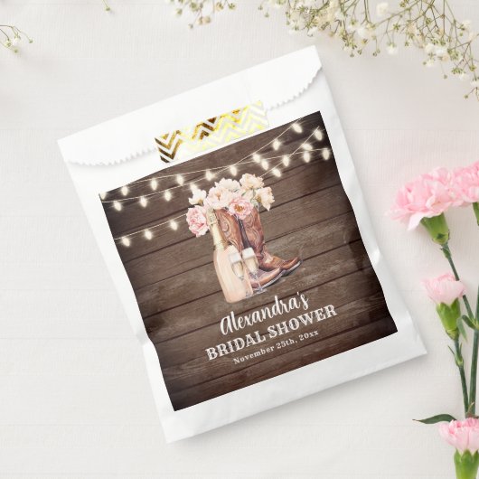 Boots rustieke cowgirl VRIJGEZELLENFEEST dank u Bedankzakje (Gezegeld)