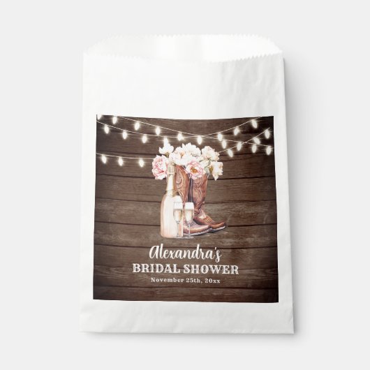 Boots rustieke cowgirl VRIJGEZELLENFEEST dank u Bedankzakje (Voorkant)