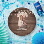 Boots rustieke cowgirl VRIJGEZELLENFEEST dank u Papieren Bordje (Feest)