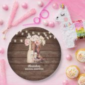 Boots rustieke cowgirl VRIJGEZELLENFEEST dank u Papieren Bordje (Feest)