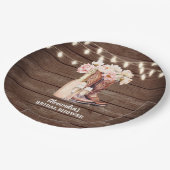 Boots rustieke cowgirl VRIJGEZELLENFEEST dank u Papieren Bordje (Gekanteld)