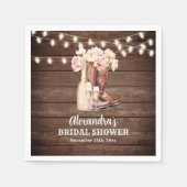 Boots rustieke cowgirl VRIJGEZELLENFEEST dank u Servet (Voorkant)