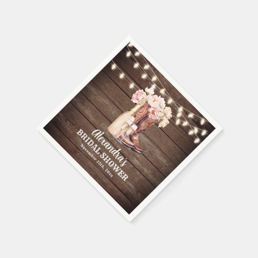 Boots rustieke cowgirl VRIJGEZELLENFEEST dank u Servet (Hoek)