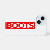 Boots Stamp iPhone 15 Case (Achterkant horizontaal)