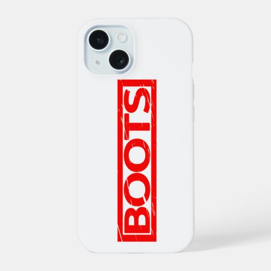 Boots Stamp iPhone 15 Case (Achterkant)