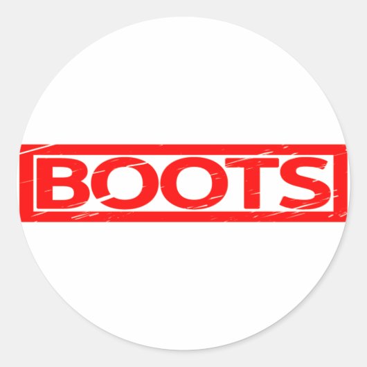 Boots Stamp Ronde Sticker (Voorkant)